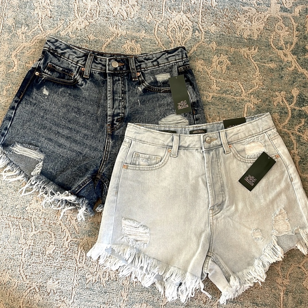 NWT Wild Fable denim jean shorts high rise 6 28